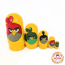 Матрешка "Angry birds" 5 кукольная